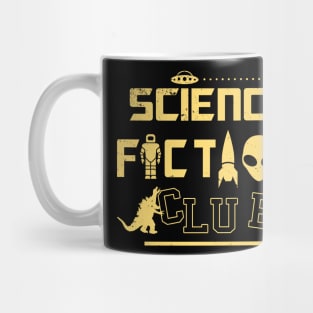 Retro Science Fiction Club UFO Kaijus Monsters Aliens Sci-fi Nerd Mug